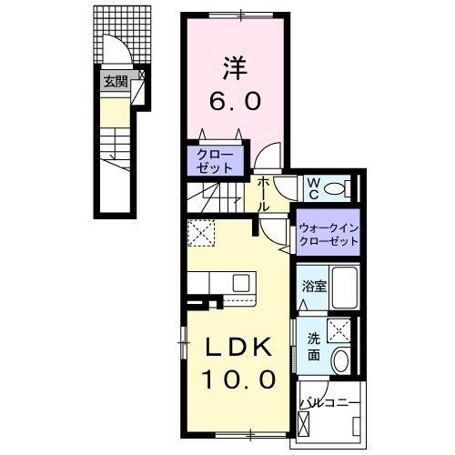 焼津市西小川アパート 間取り図画像