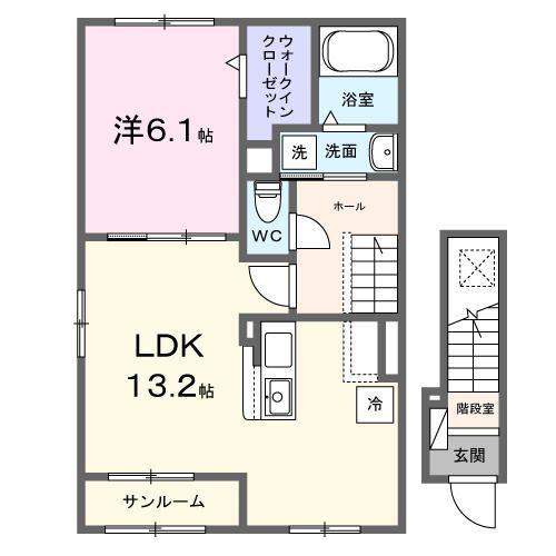 藤枝市瀬古アパート 間取り図画像