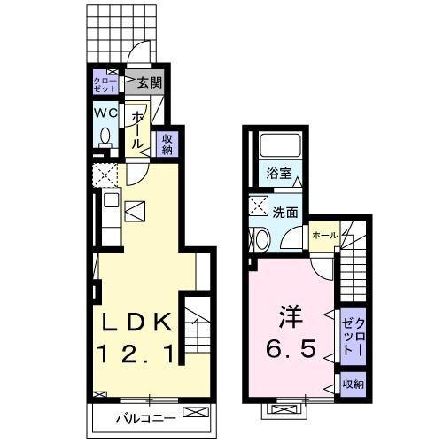焼津市西小川アパート 間取り図画像