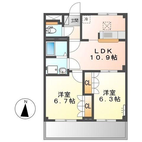 島田市東町アパート 間取り図画像