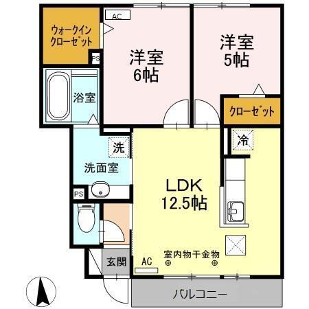 焼津市三ケ名アパート 間取り図画像