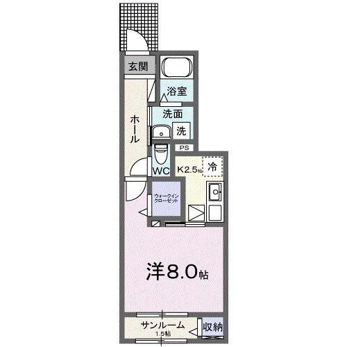 焼津市三ケ名アパート 間取り図画像