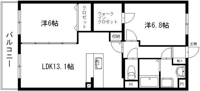 掛川市高御所アパート 間取り図画像