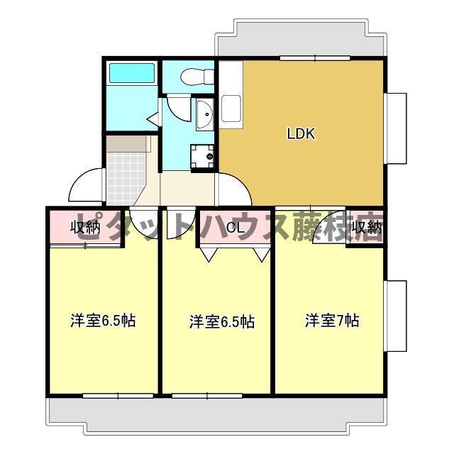 藤枝市高岡マンション 間取り図画像