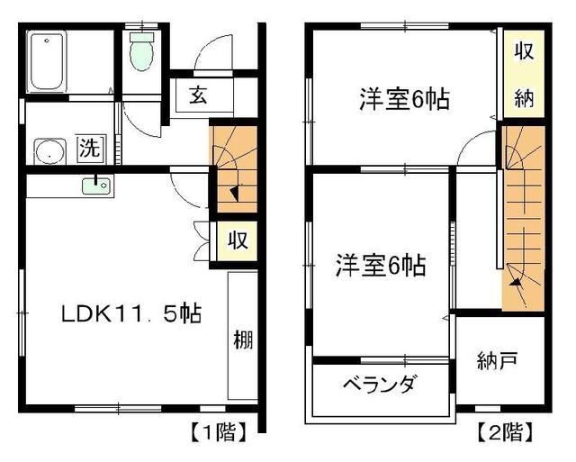 藤枝市田沼タウンハウス 間取り図画像