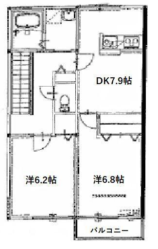 焼津市下小田上町アパート 間取り図画像