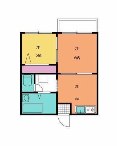 御前崎市池新田アパート 間取り図画像