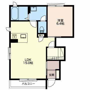掛川市初馬アパート 間取り図画像