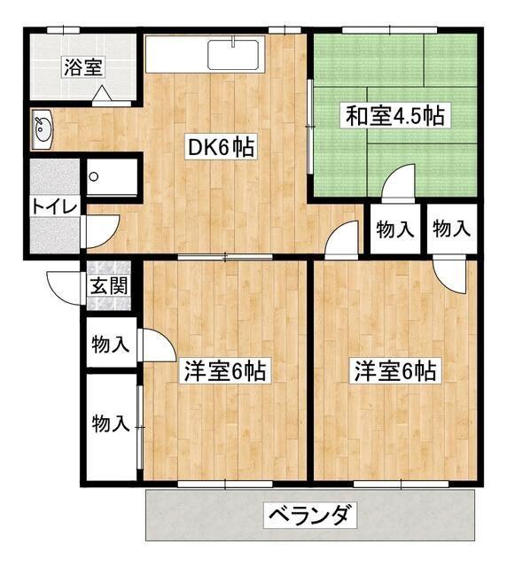 掛川市横須賀アパート 間取り図画像