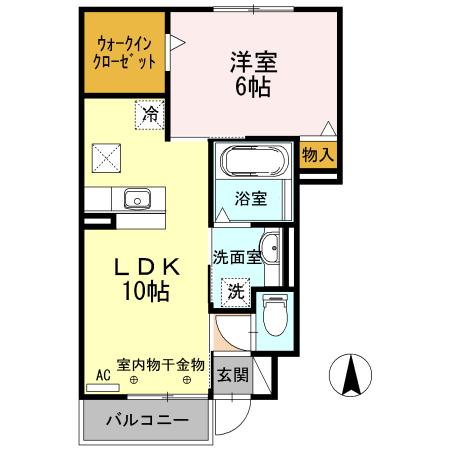 藤枝市高岡アパート 間取り図画像