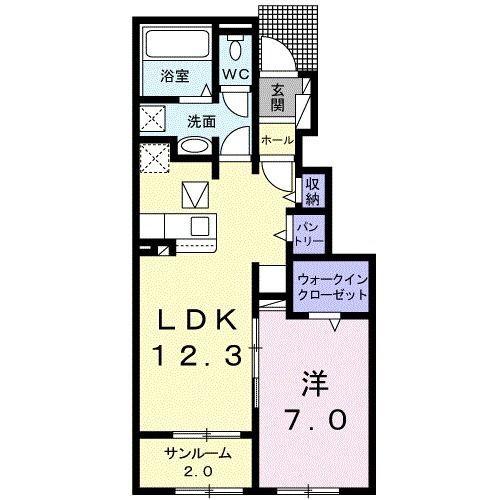 袋井市青木町アパート 間取り図画像