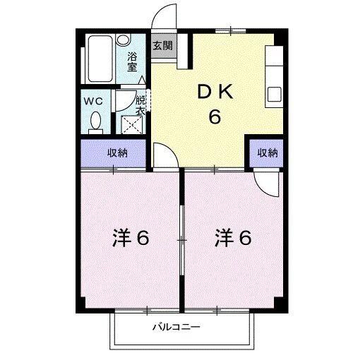袋井市久能アパート 間取り図画像