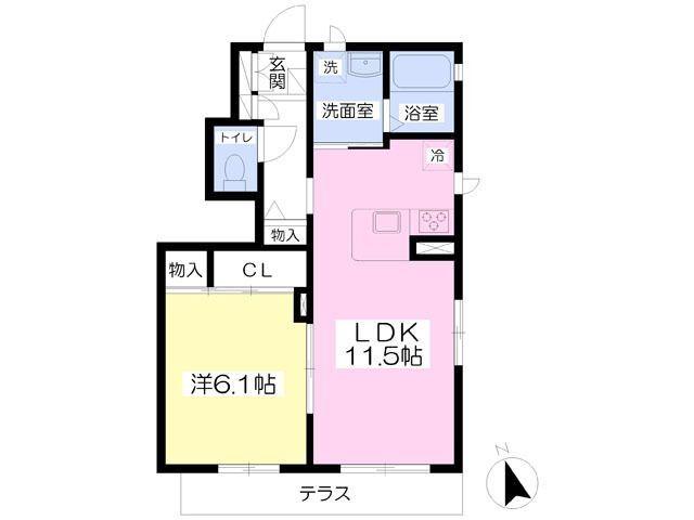 焼津市大覚寺アパート 間取り図画像