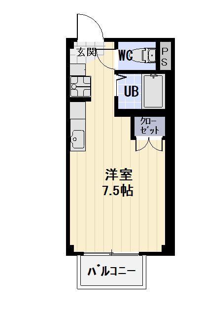 焼津市小土アパート 間取り図画像