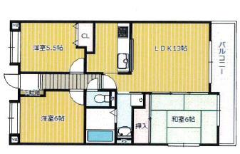 藤枝市前島マンション 間取り図画像