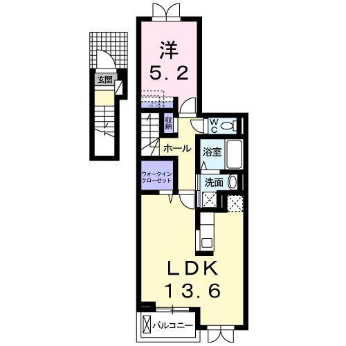 袋井市堀越アパート 間取り図画像
