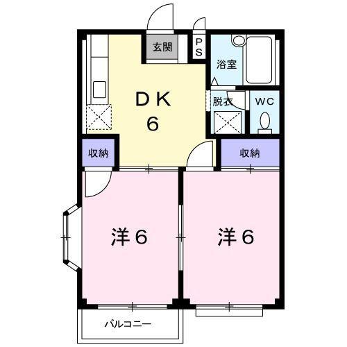 袋井市浅名アパート 間取り図画像