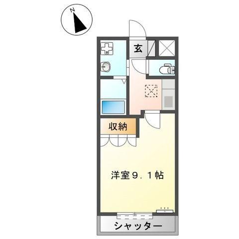 掛川市仁藤アパート 間取り図画像