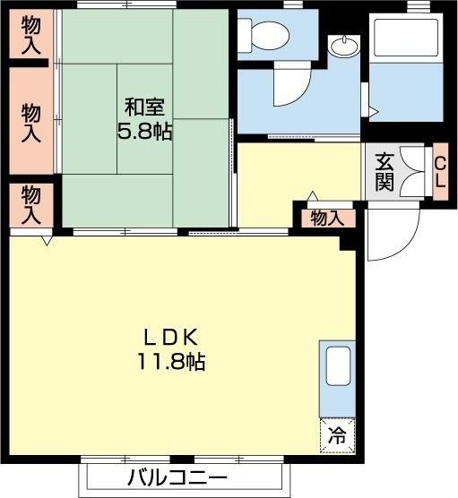 藤枝市前島アパート 間取り図画像
