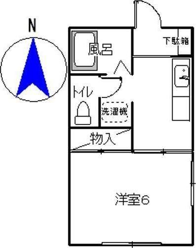 藤枝市南駿河台アパート 間取り図画像