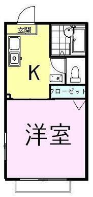 藤枝市大洲アパート 間取り図画像
