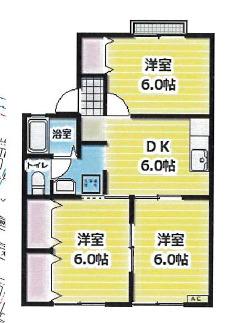 藤枝市志太アパート 間取り図画像