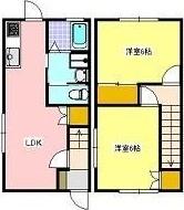 藤枝市五十海アパート 間取り図画像