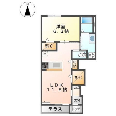 磐田市上大之郷アパート 間取り図画像