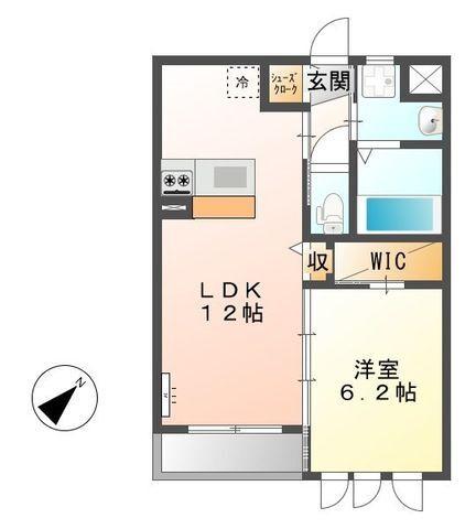 磐田市森下アパート 間取り図画像