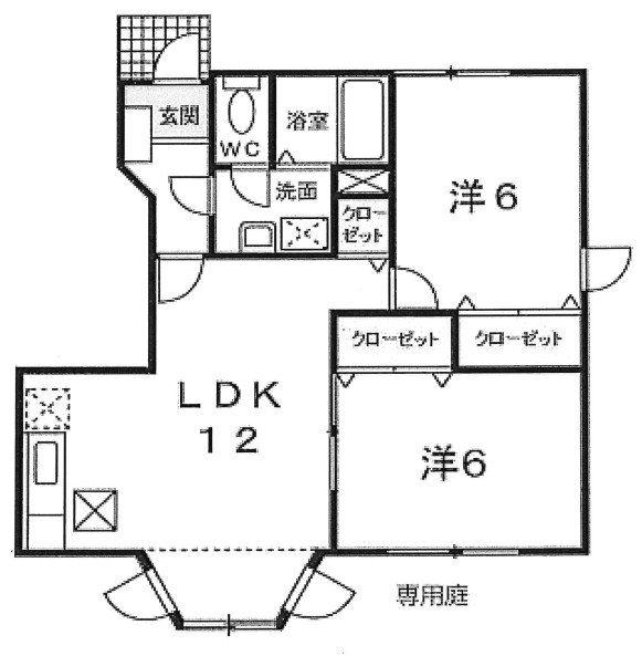 焼津市塩津アパート 間取り図画像