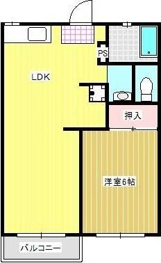 藤枝市大東町アパート 間取り図画像