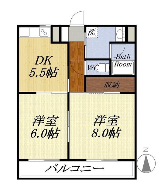 袋井市浅羽マンション 間取り図画像