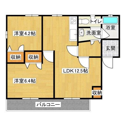 掛川市大坂アパート 間取り図画像