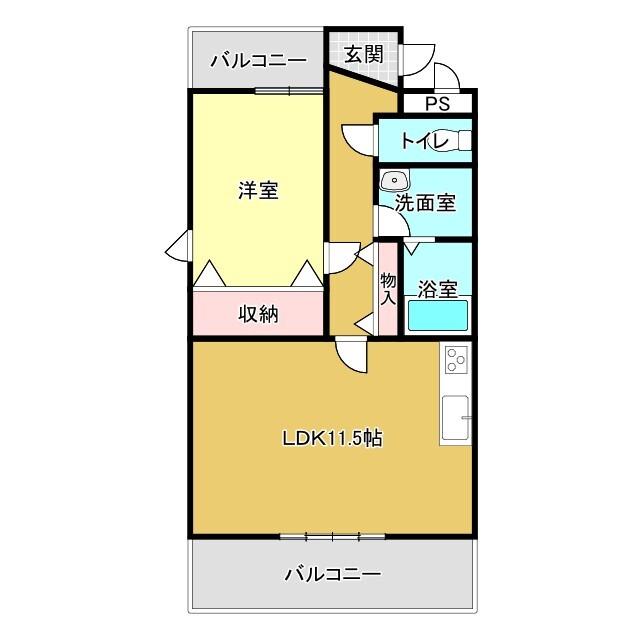 袋井市新屋マンション 間取り図画像