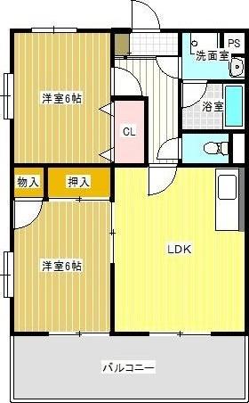 焼津市小土アパート 間取り図画像