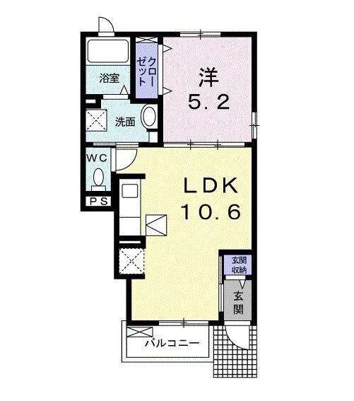 藤枝市高柳アパート 間取り図画像
