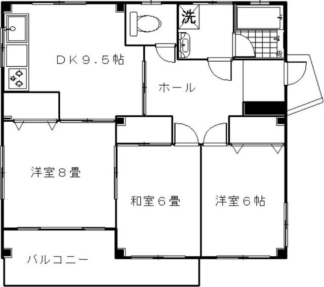 袋井市高尾アパート 間取り図画像