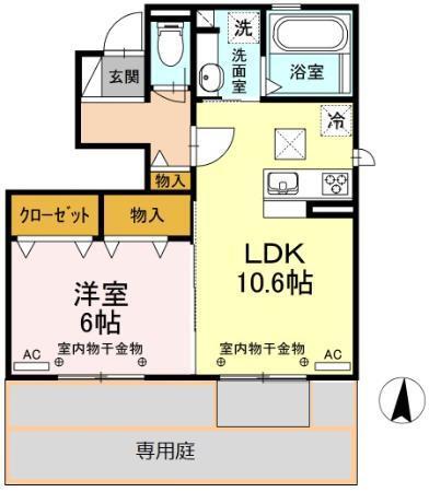磐田市国府台アパート 間取り図画像