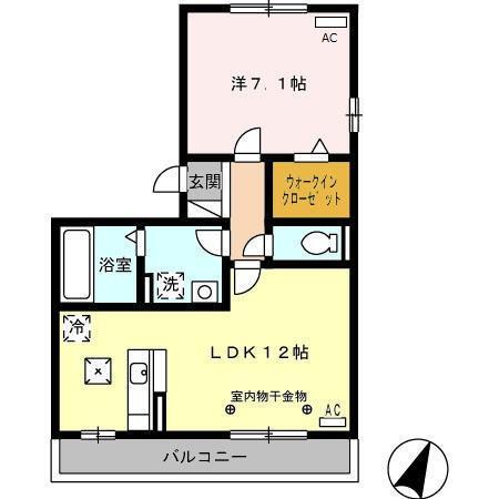 袋井市堀越アパート 間取り図画像
