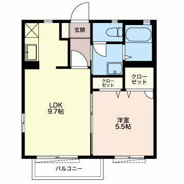 掛川市大坂アパート 間取り図画像