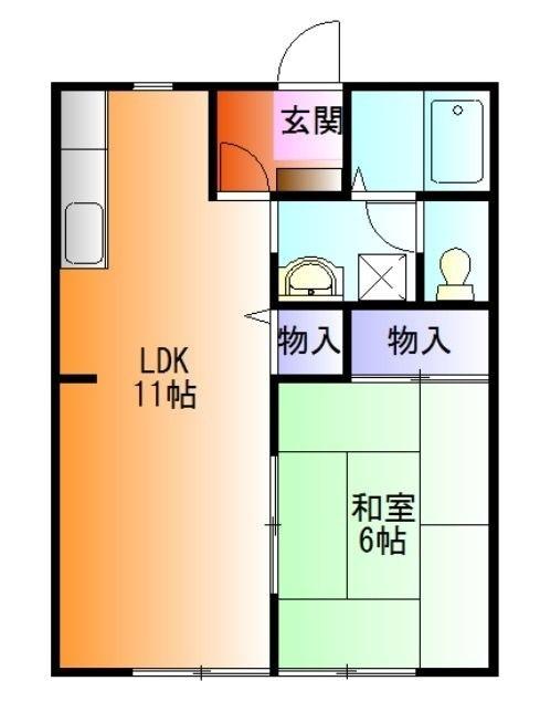袋井市葵町アパート 間取り図画像