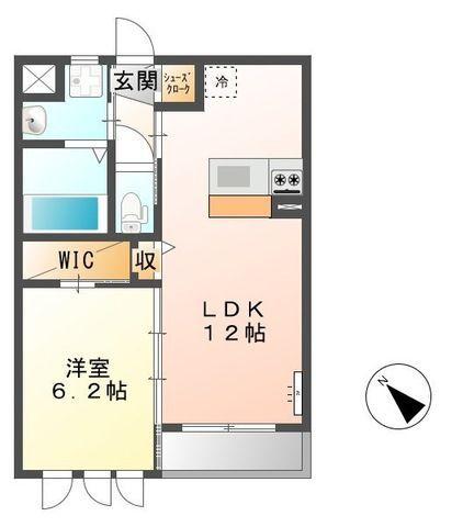 磐田市森下アパート 間取り図画像