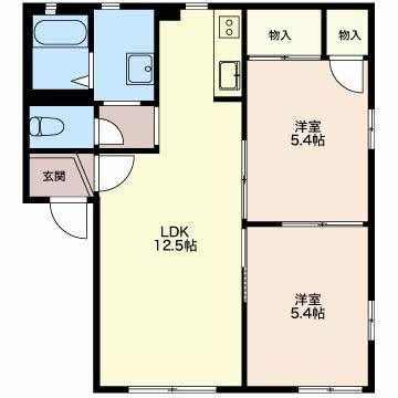 牧之原市静波アパート 間取り図画像