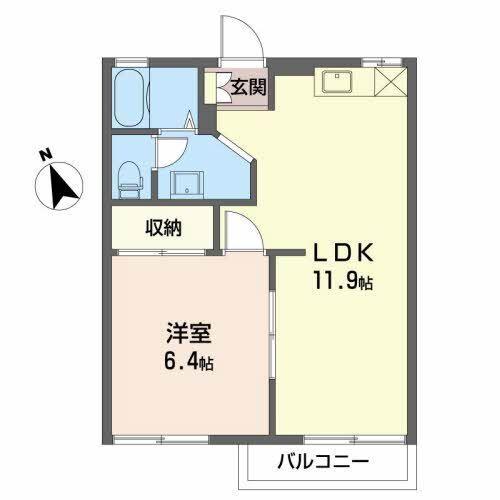 島田市横井アパート 間取り図画像