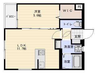 磐田市小立野マンション 間取り図画像