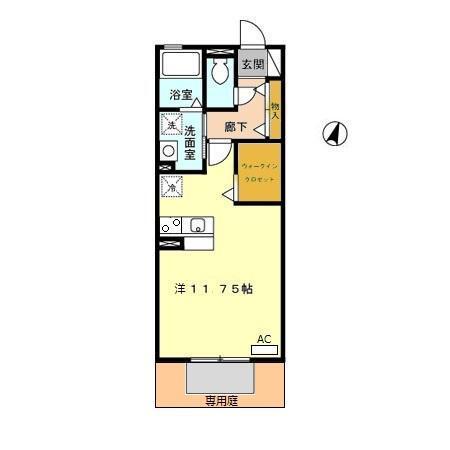 掛川市成滝アパート 間取り図画像