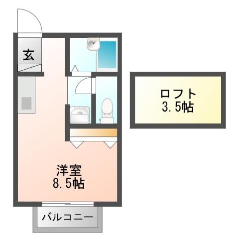 藤枝市泉町アパート 間取り図画像