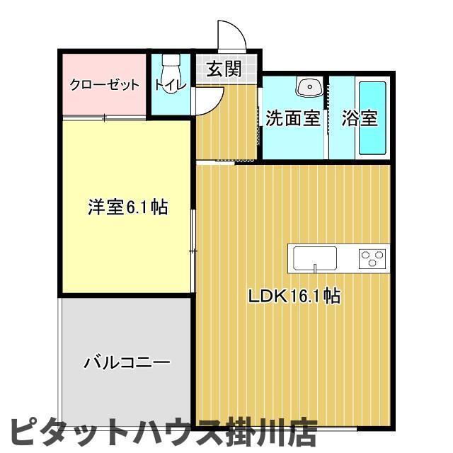 掛川市掛川アパート 間取り図画像