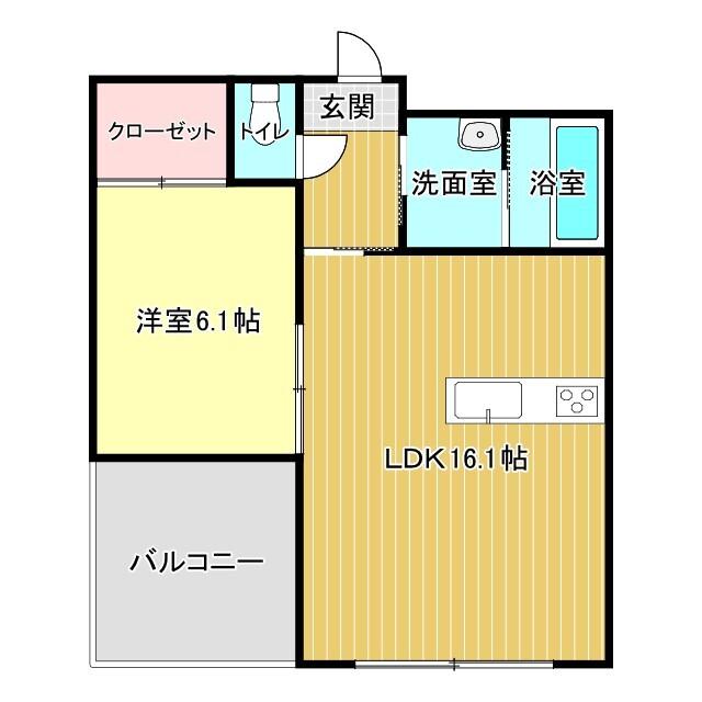 掛川市掛川アパート 間取り図画像