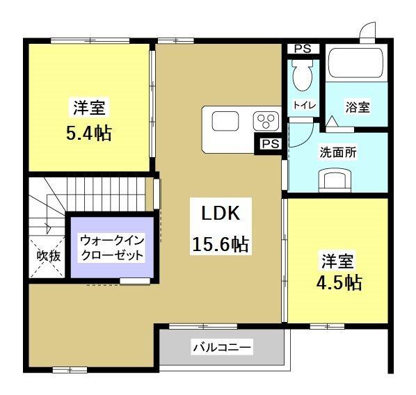 磐田市高見丘アパート 間取り図画像